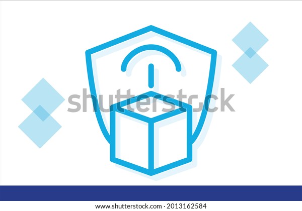 Protection icon symbol sign from modern delivery\
collection for mobile concept and web apps design. Business and\
logistics related vector line icons.\
