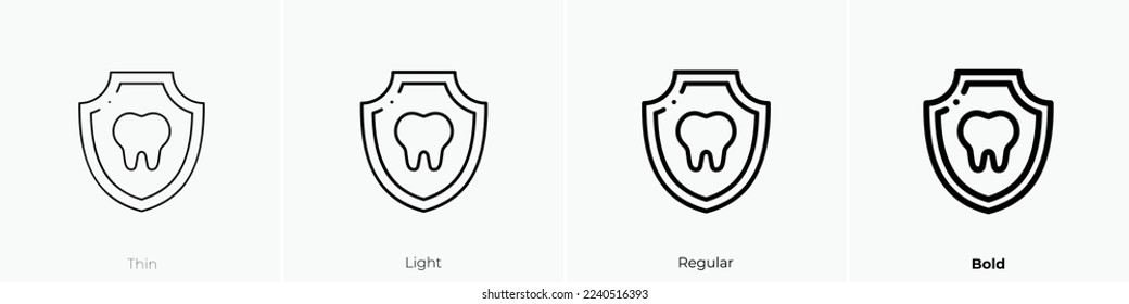protection icon. Thin, Light Regular And Bold style design isolated on white background