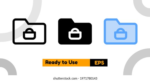 protection icon with three style for website, social media, and presentation