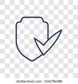 Protection icon. Trendy linear Protection logo concept on transparent background from Insurance collection