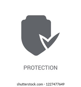 Protection icon. Trendy Protection logo concept on white background from Insurance collection. Suitable for use on web apps, mobile apps and print media.