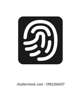 Protection icon vector. Fingerprint icon. Vector illustration isolated on a blank background that can be edited and replaced with color.