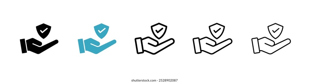Conjunto de ilustrações de vetor de ícone de proteção