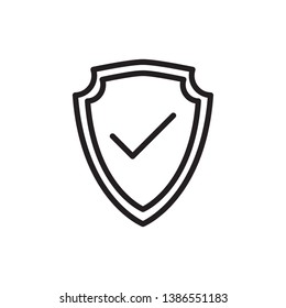 protection icon vector line style