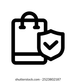 Schutz-Symbol. Vektorliniensymbol für Ihre Website, Ihr Handy, Ihre Präsentation und Ihr Logo-Design.