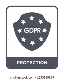 protection icon vector on white background, protection trendy filled icons from Gdpr collection, protection simple element illustration