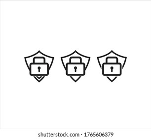 Protection icon vector. Padlock icon	
