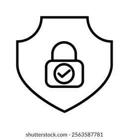 Protection icon vector. Padlock icon