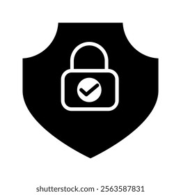 Protection icon vector. Padlock icon