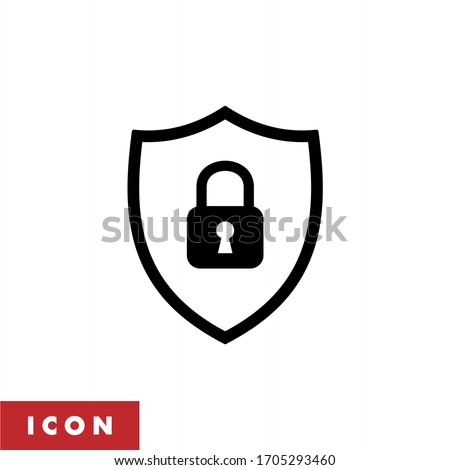 Protection icon vector. Padlock icon
