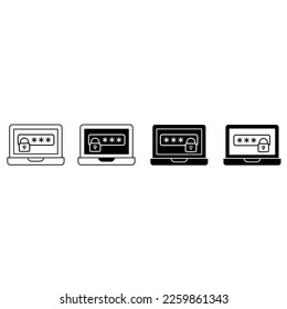 Protection icon vector . Password  illustration sign collection. Cyber security symbol or logo.