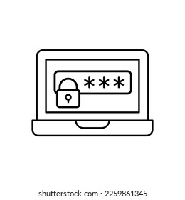 Protection icon vector . Password  illustration sign collection. Cyber security symbol or logo.