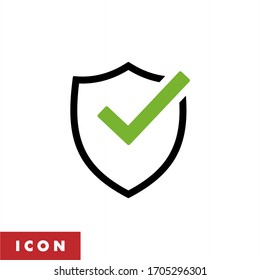 Protection icon vector. Security icon symbol on white background