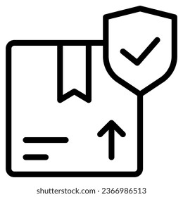 Schutzsymbol, Vektor. Einfaches Symbol im Konturstil, geeignet für Grafikdesign, Website und mobile App