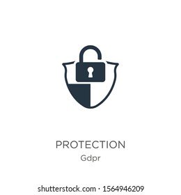Protection icon vector. Trendy flat protection icon from gdpr collection isolated on white background. Vector illustration can be used for web and mobile graphic design, logo, eps10