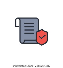 Schutzsymbol. vector.Editable stroke.linear style sign for use web design,logo.Symbol illustration.