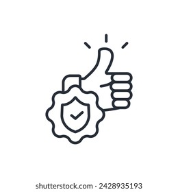protection icon. vector.Editable stroke.linear style sign for use web design,logo.Symbol illustration.