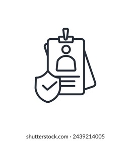 Protection icon. vector.Editable stroke.linear style sign for use web design,logo.Symbol illustration.