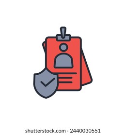Protection icon. vector.Editable stroke.linear style sign for use web design,logo.Symbol illustration.