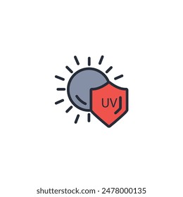 protection icon. vector.Editable stroke.linear style sign for use web design,logo.Symbol illustration.