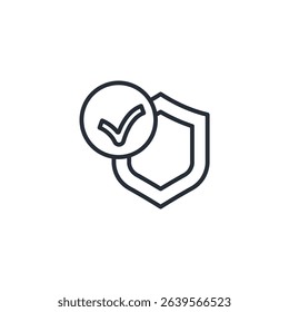protection icon. vector.Editable stroke.linear style sign for use web design,logo.Symbol illustration.
