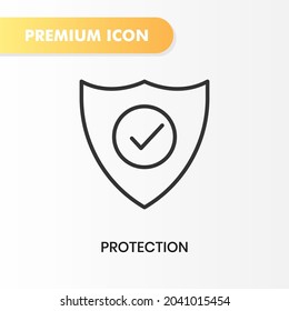 protection icon for your website design, logo, app, UI. Vector graphics illustration and editable stroke. protection icon outline design.