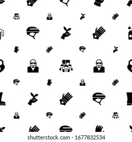 protection icons pattern seamless. Included editable filled Gardening, Team building, Garden gloves, Helmet, security, gauntlet gloves icons. protection icons for web and mobile.