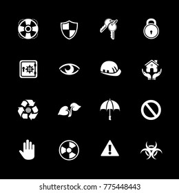 Protection icons set