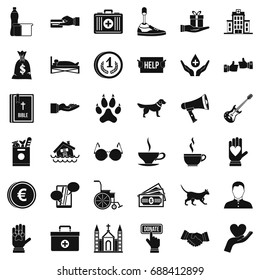 Protection icons set. Simple style of 36 protection vector icons for web isolated on white background