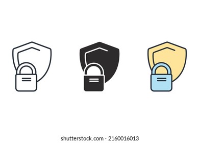 protection icons  symbol vector elements for infographic web