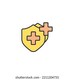 símbolo de iconos de protección elementos vectores para web infográfica
