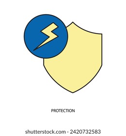 protection icons  symbol vector elements for infographic web