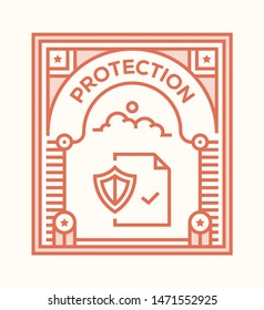 PROTECTION AND ILLUSTRATION ICON CONCEPT