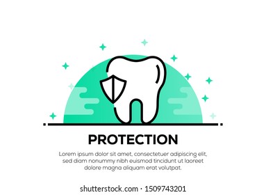 PROTECTION AND ILLUSTRATION ICON CONCEPT