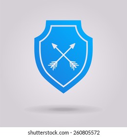 Protection. The illustration on gray background