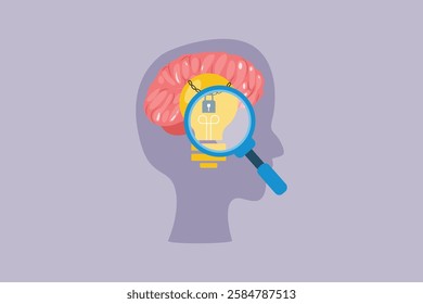 Protection of intellectual property concept. Colored flat vector illustration isolated.