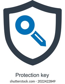 Protection Key Insurance Plan Icon Concept