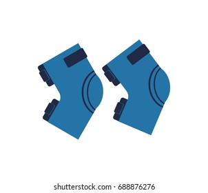 Protection for knees isolated vector icon. Outdoor activity, nature traveling equipment element.