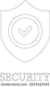 Protection line art icon.Essential items for ensuring worker protection and site safety.Containing security, safety, defense solid collection. Vector illustration.For website design, logo etc.