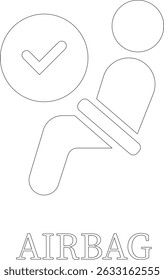 Protection line art icon.Essential items for ensuring worker protection and site safety.Containing security, safety, defense solid collection. Vector illustration.For website design, logo etc.