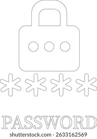 Protection line art icon.Essential items for ensuring worker protection and site safety.Containing security, safety, defense solid collection. Vector illustration.For website design, logo etc.