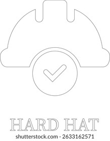 Protection line art icon.Essential items for ensuring worker protection and site safety.Containing security, safety, defense solid collection. Vector illustration.For website design, logo etc.