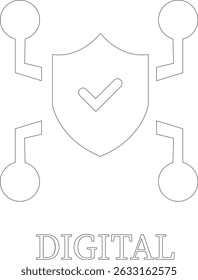 Protection line art icon.Essential items for ensuring worker protection and site safety.Containing security, safety, defense solid collection. Vector illustration.For website design, logo etc.