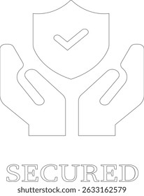 Protection line art icon.Essential items for ensuring worker protection and site safety.Containing security, safety, defense solid collection. Vector illustration.For website design, logo etc.