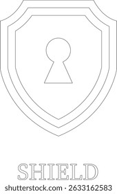 Protection line art icon.Essential items for ensuring worker protection and site safety.Containing security, safety, defense solid collection. Vector illustration.For website design, logo etc.