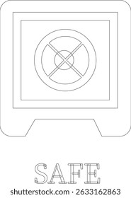 Protection line art icon.Essential items for ensuring worker protection and site safety.Containing security, safety, defense solid collection. Vector illustration.For website design, logo etc.