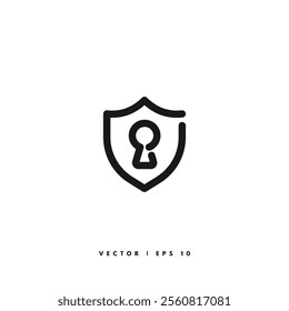 Protection Line Icon. Editable Stroke