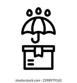 protection line icon illustration vector graphic. Simple element illustration vector graphic, suitable for app, websites, and presentations isolated on white background