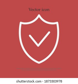 icono de línea de protección, ilustración del vector de contorno.