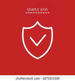 protection line icon, outline vector illustration.